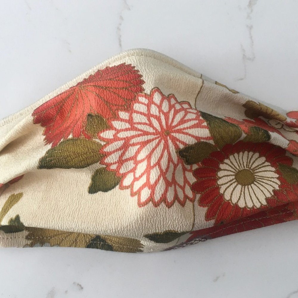 Face Mask 3 - Furisode Japanese Kimono Silk Fabric